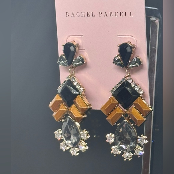 Luxe Rachel Parcell Crystal Drop Statement Earrings - Picture 10 of 11